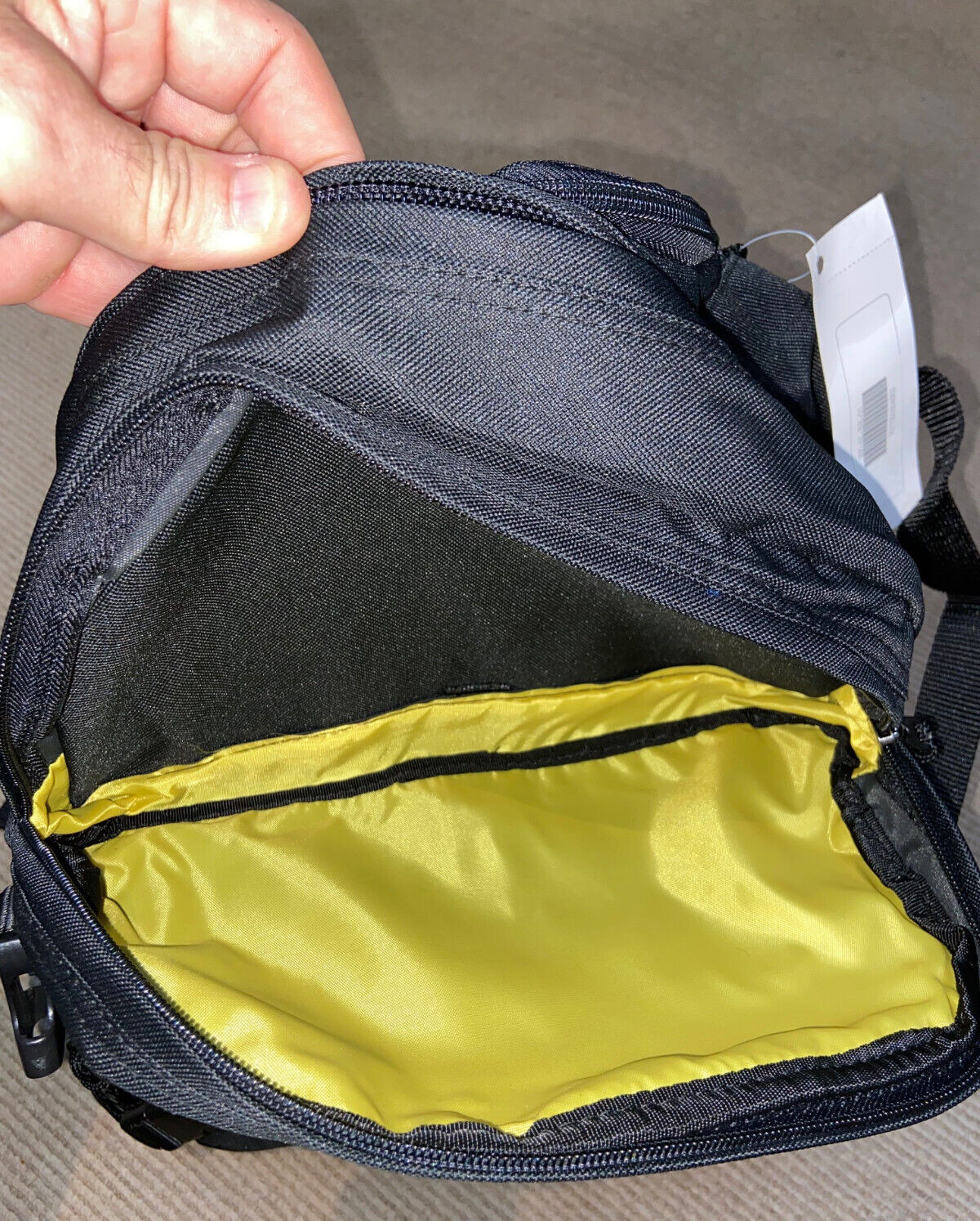 SNAFU ALPHA BACKPACK LARGE MILITARY STYLE BAG VANS SHADOW BMX BLACK YELLOW NEW