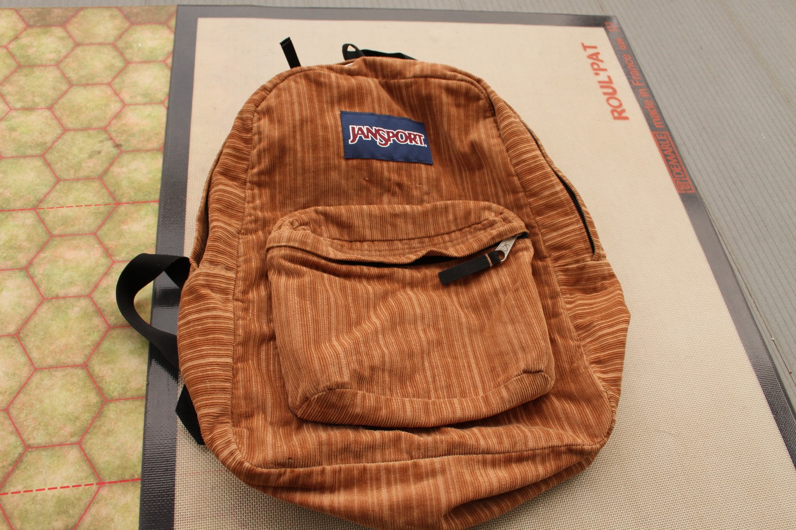 Vintage Jansport Corduroy Brown Tan Backpack T2650407 THRO -Retro Y2K 90s