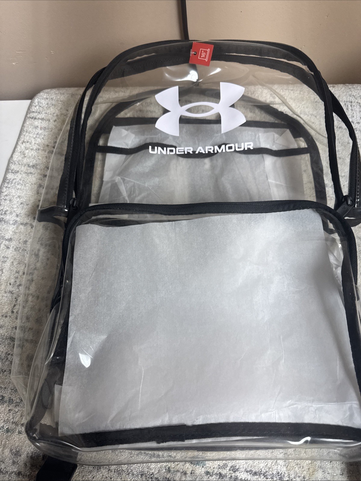 Under Armour Unisex-Adult Loudon Clear Backpack (960) Clear/Black/White OSF Most