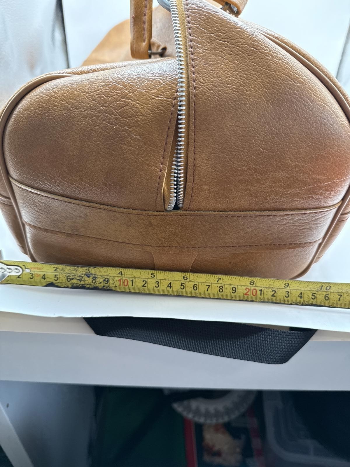 Vtg Vegan Leather Ambassador Men’s Brown Leather Travel Bag with Dual Handles