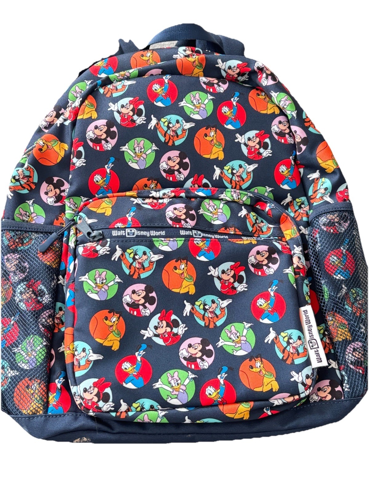 Backpack Disney Walt Disney World Mickey Minnie Donald Daisy Goofy Pluto 17 in