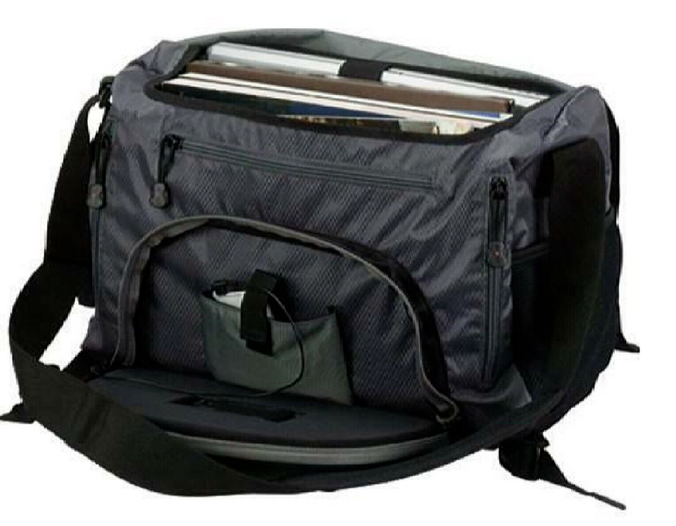 LOT of 3 G-Tech Black Music Laptop Messenger School Bag Travel canvas Business