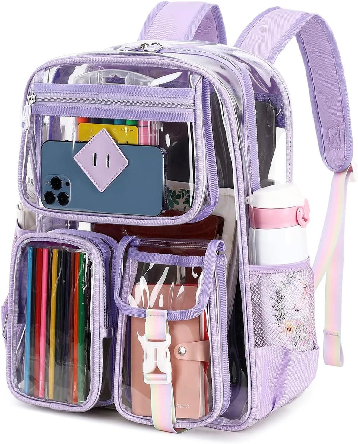 Vibrant See-Through Backpack with Reinforced Stitching – Ideal for All Occasions