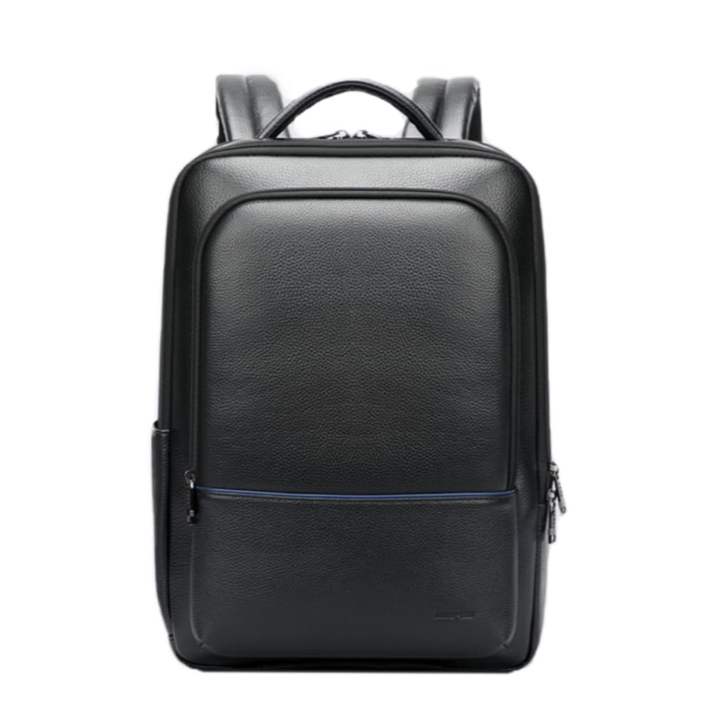 Men’s Leather Backpack, Multi-Function 15.6″ Laptop Rucksack, Anti-Theft Design