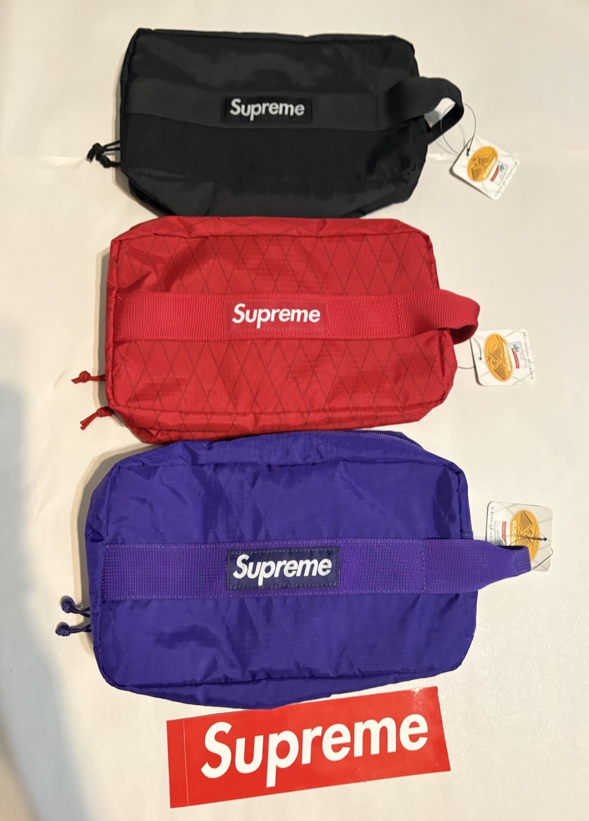 Supreme Utility Bag FW18 Black & Red & Purple NEW – 2018 (Bundle) (SET OF 3)