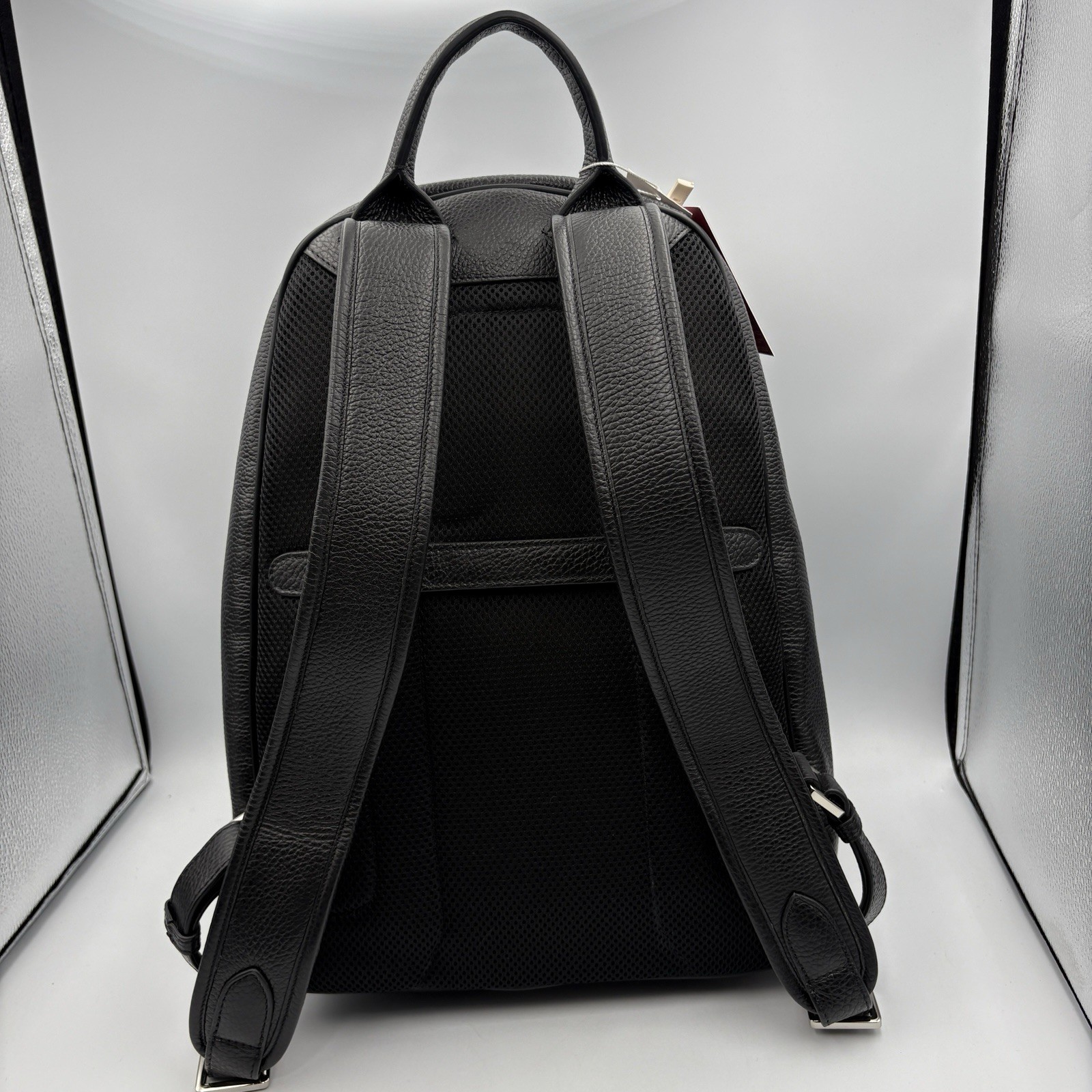 Giudi Hammered Calf Genuine Leather Black Backpack – Made In Italy
