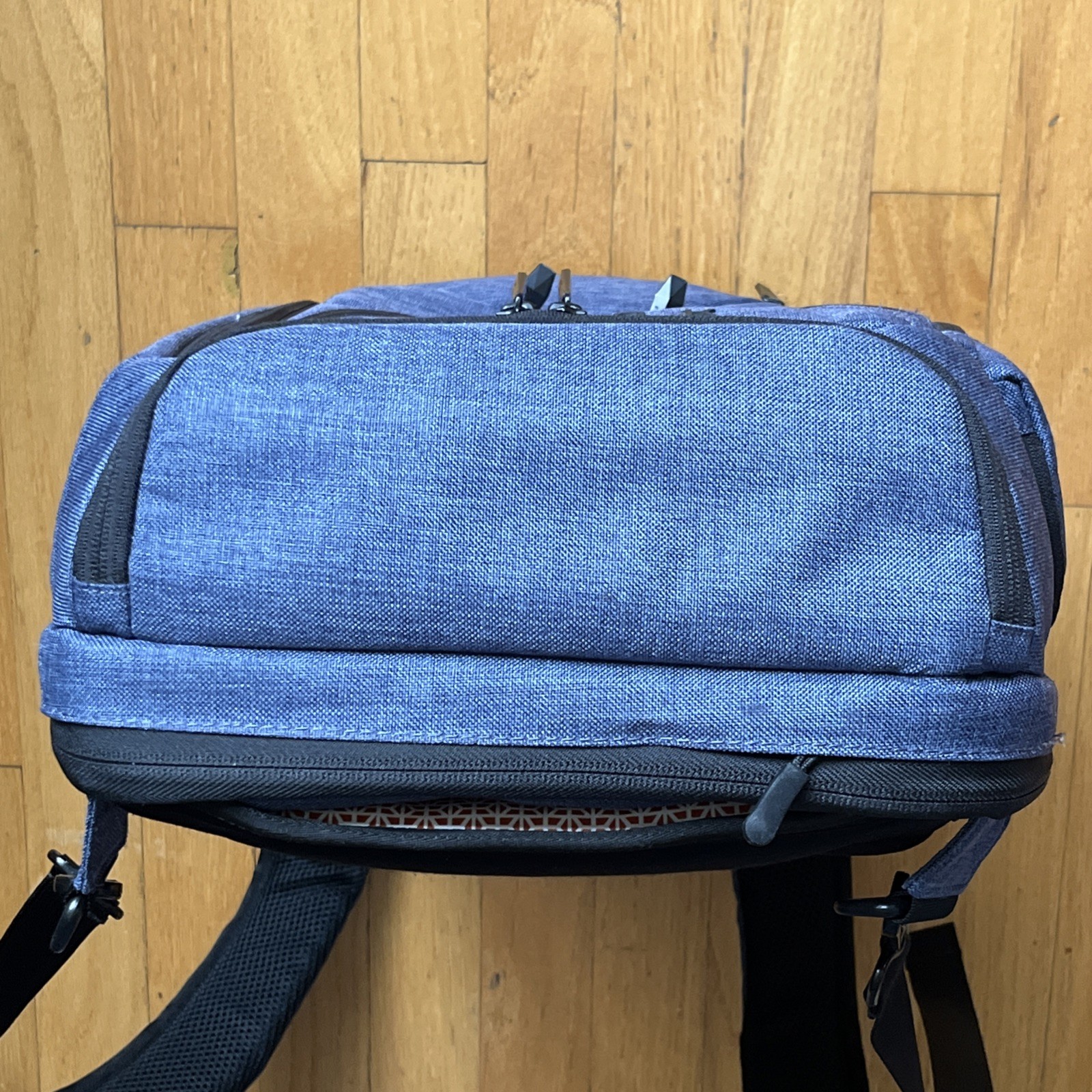 Knack Series 1 Medium Expandable Laptop Travel Backpack Blue Carry On 27L