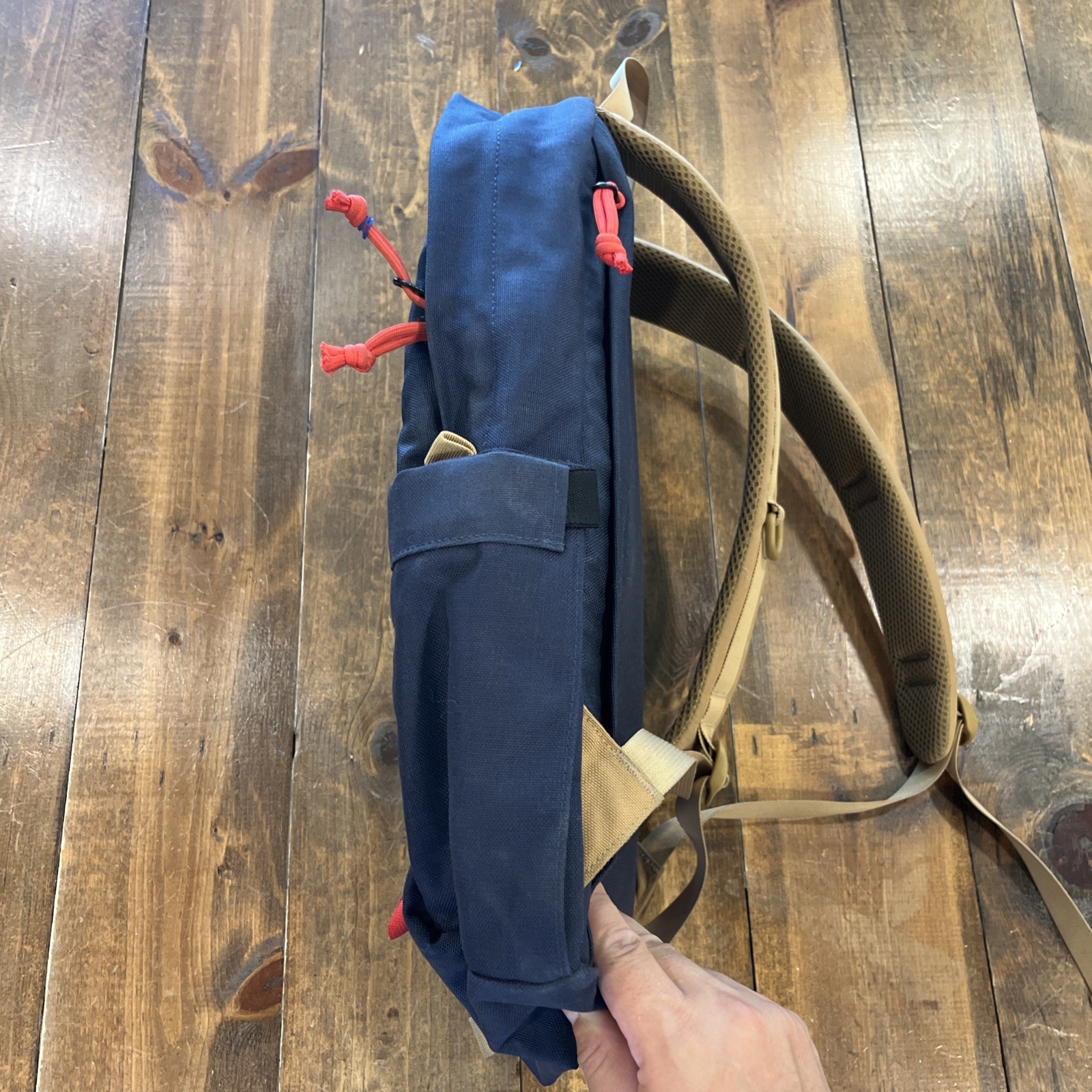 Topo Designs Daypack Classic Backpack School Work Blue w/Red 7Q Logo