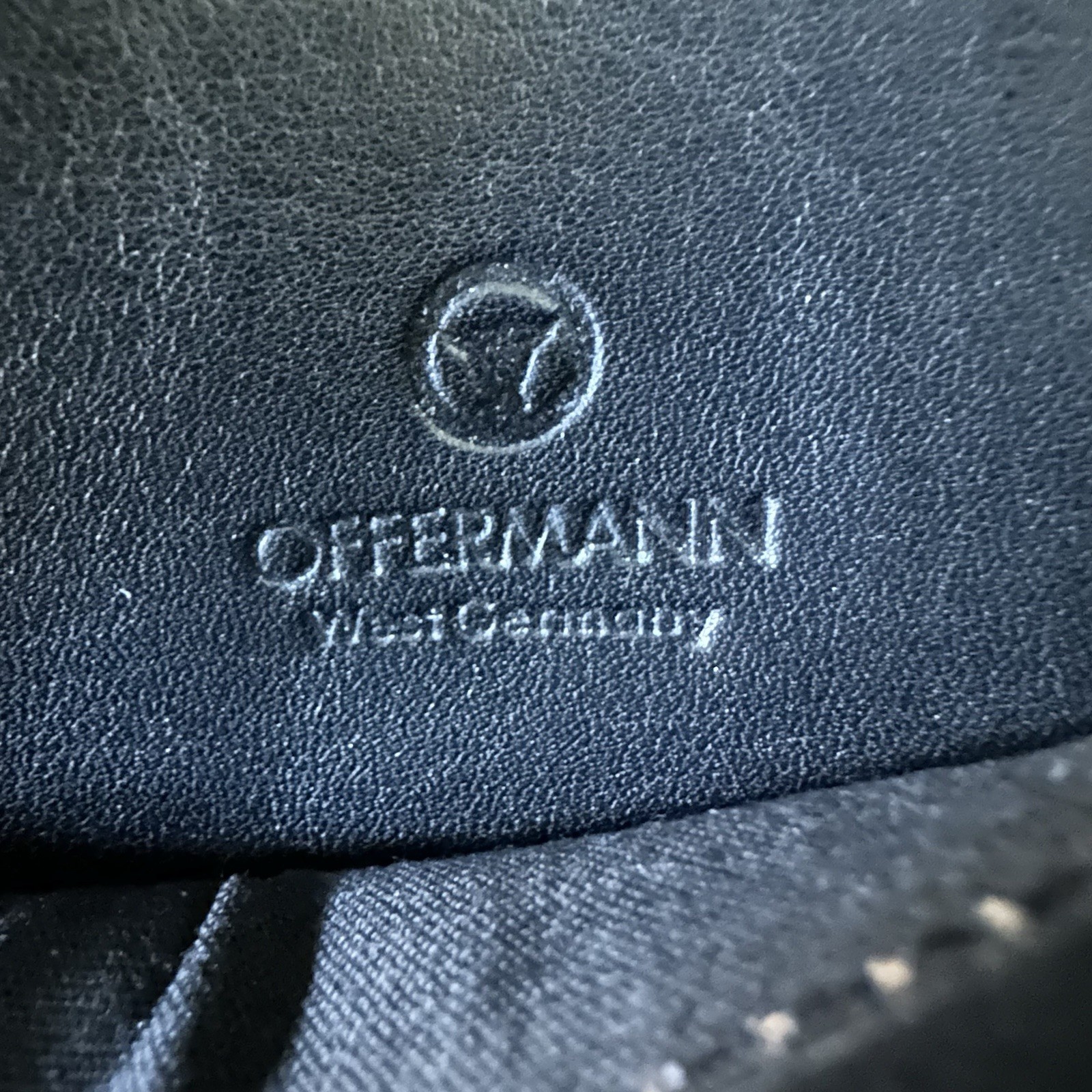Offermann Men 2-Way Shoulder Bag Crossbody Blk Leather Adjustable Strap Germany