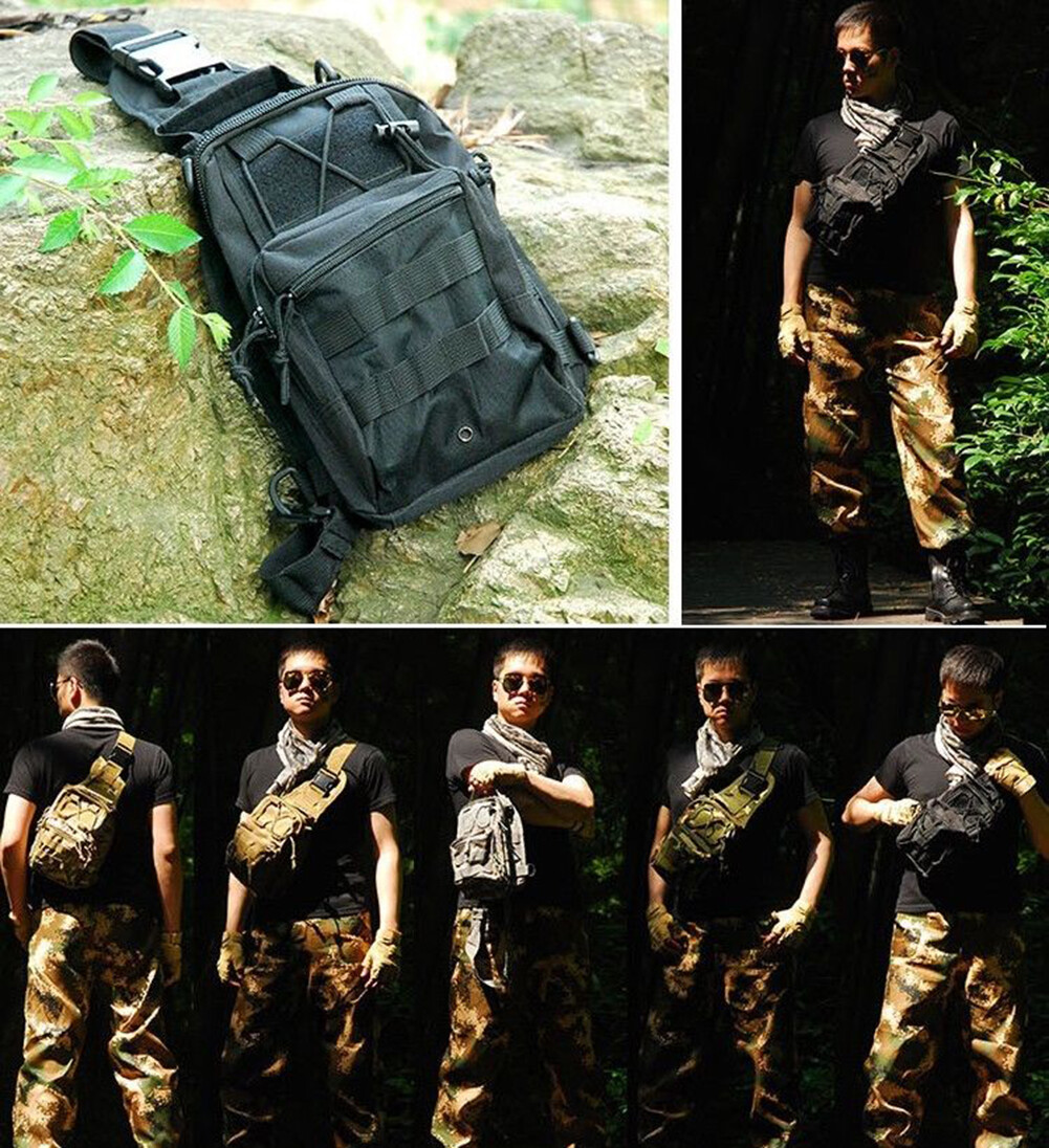 Tactical Single Shoulder Pack Crossbody Military Backpack Molle Sling Backpack