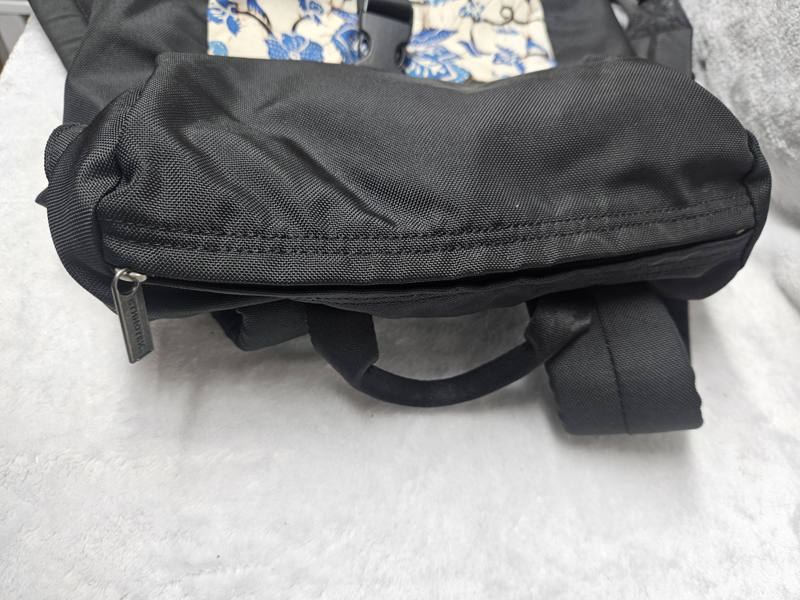 Ethnotek Backpack Black Blue Batik Print Laptop Travel Daypack Hiking School