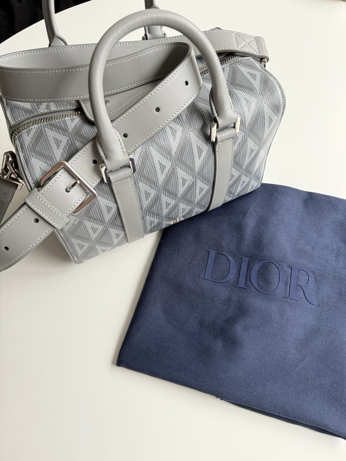 Dior Lingot 26 Bag In Gray CD Monogram