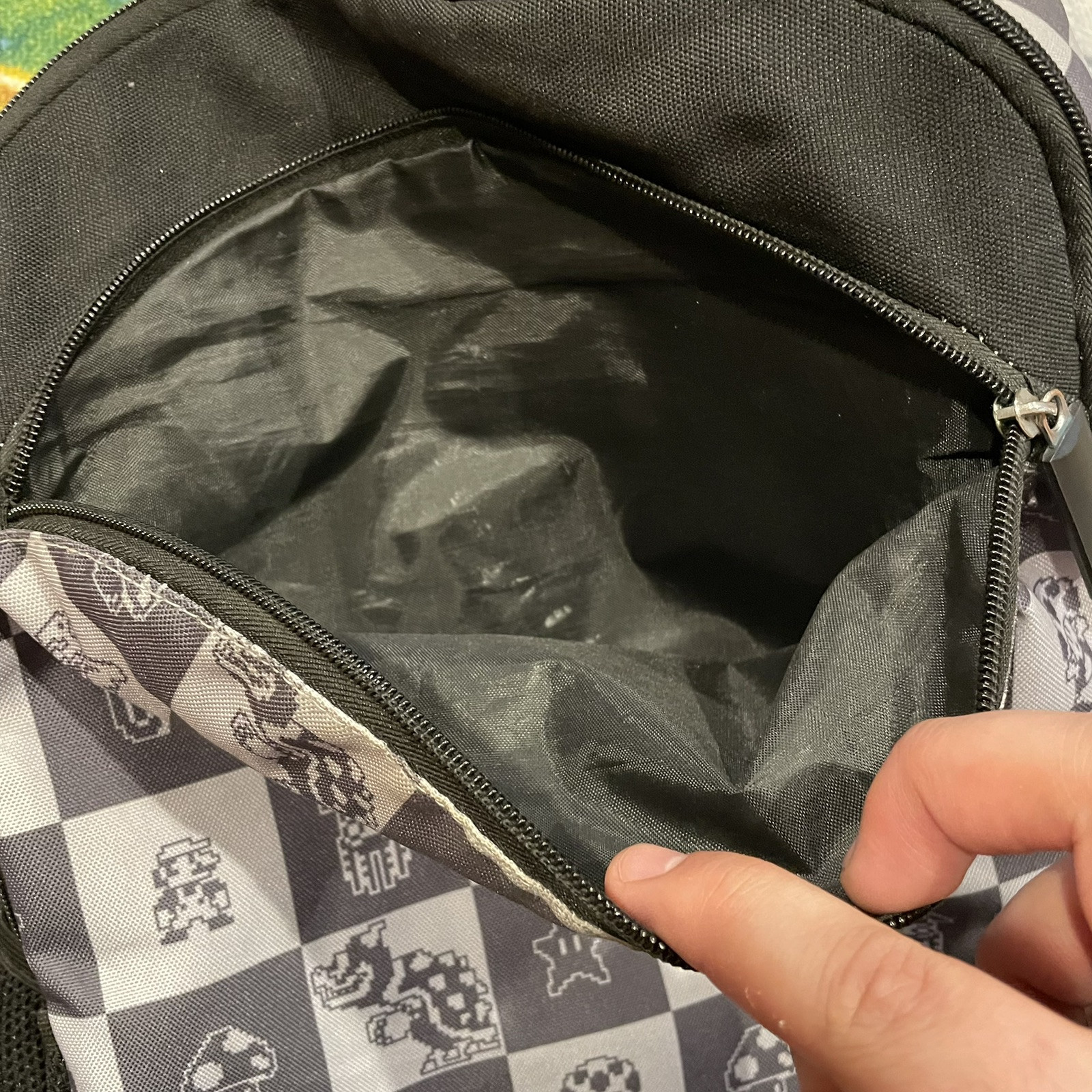 Super Mario All Over Print 8-Bit Backpack Bag Used Nintendo 2017