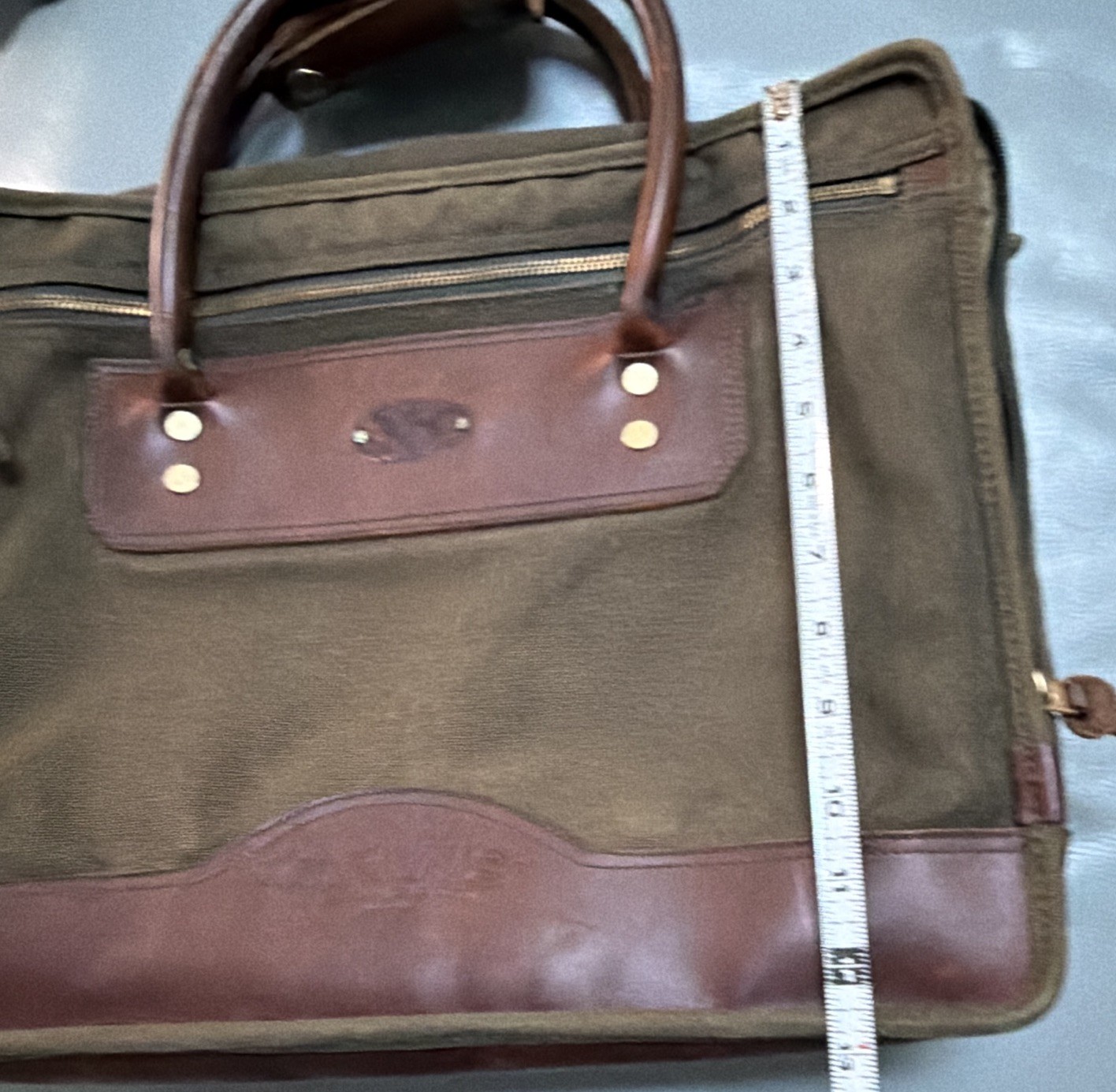 Vintage Orvis Battenkill Canvas & Leather Briefcase Messenger Bag Heritage style