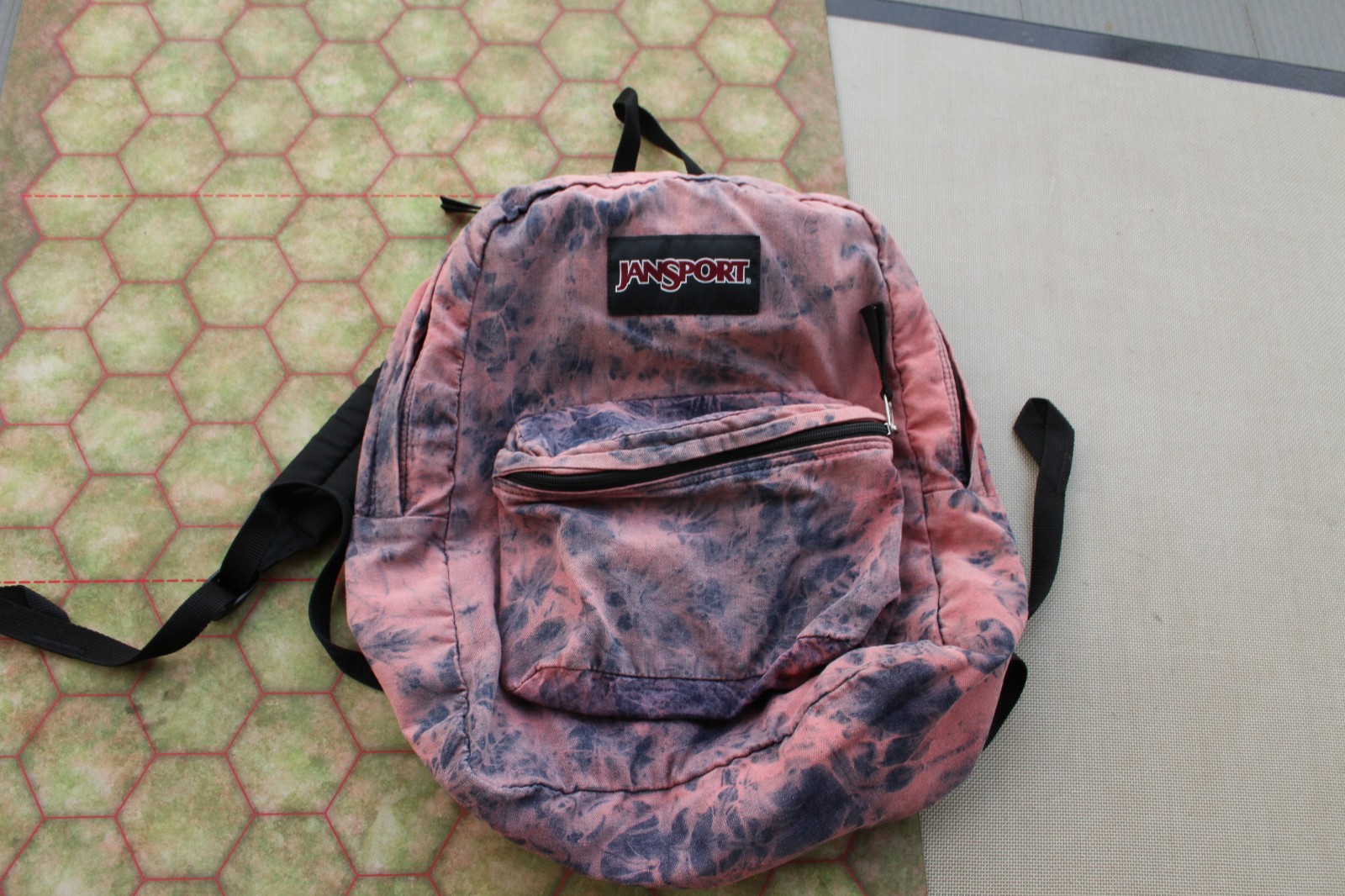 Vintage Jansport Backpack Dapack -Blue Pink Dyed -Retro Y2K 90s