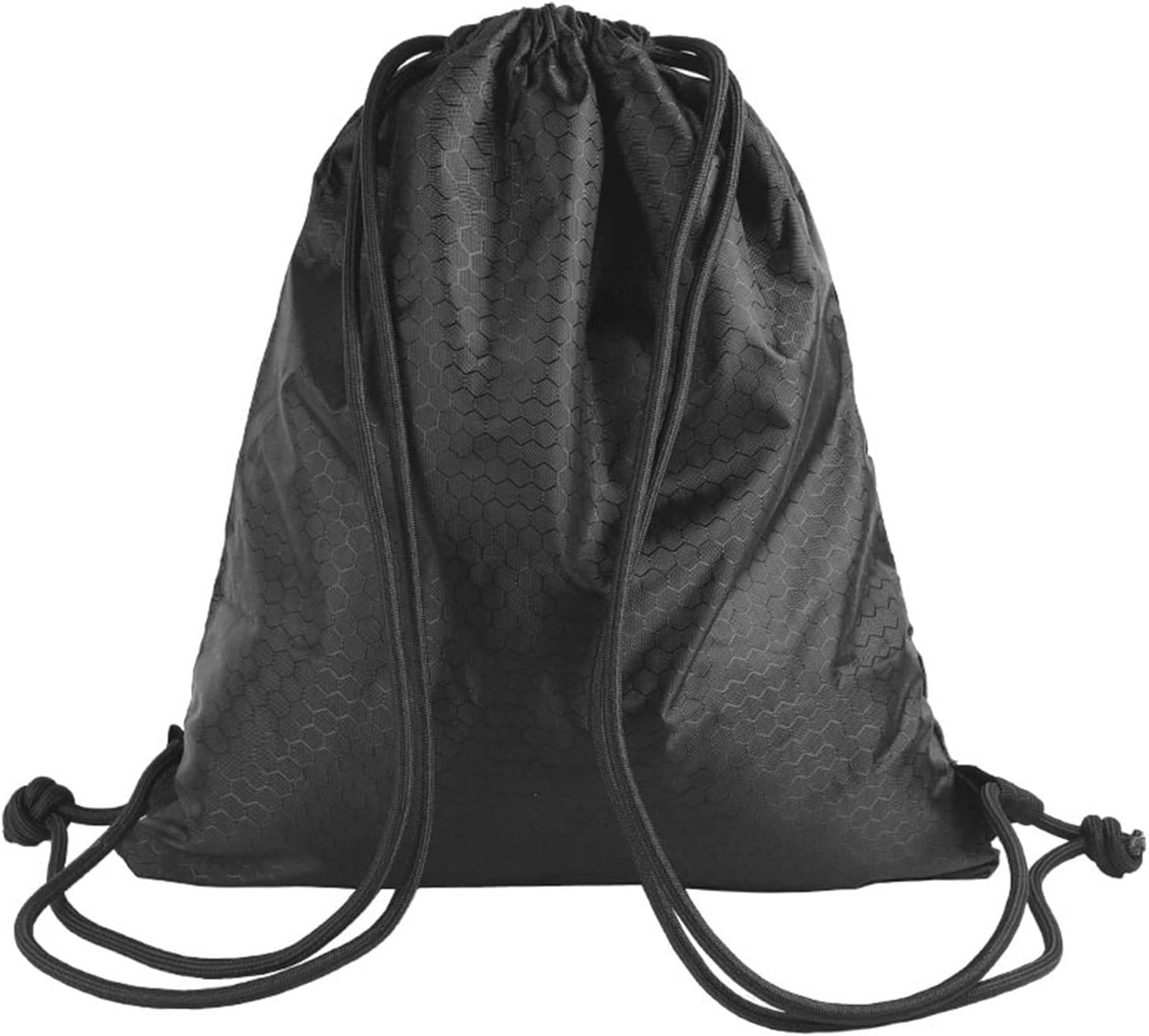 Waterproof Drawstring Backpack Bag with Zip Pocket Gym Travel Sack Oxford
