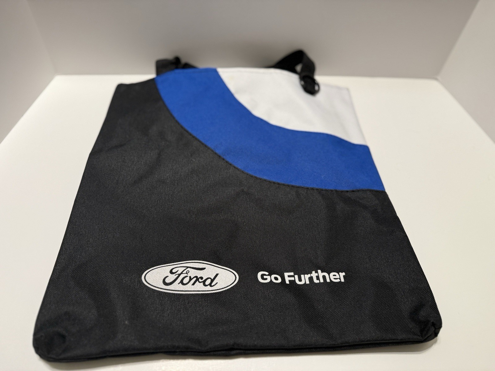 Ford Go Further Tote Bag Blue, Black & White Advertising Tote
