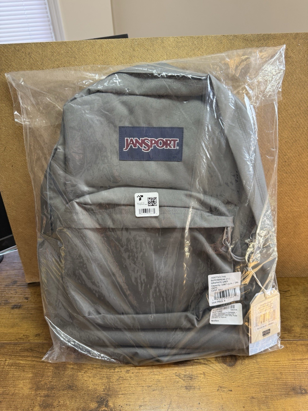 JanSport SUPERBREAK One Backpack JS00T5017H6 Graphite Grey 1,587 Cubic Inches