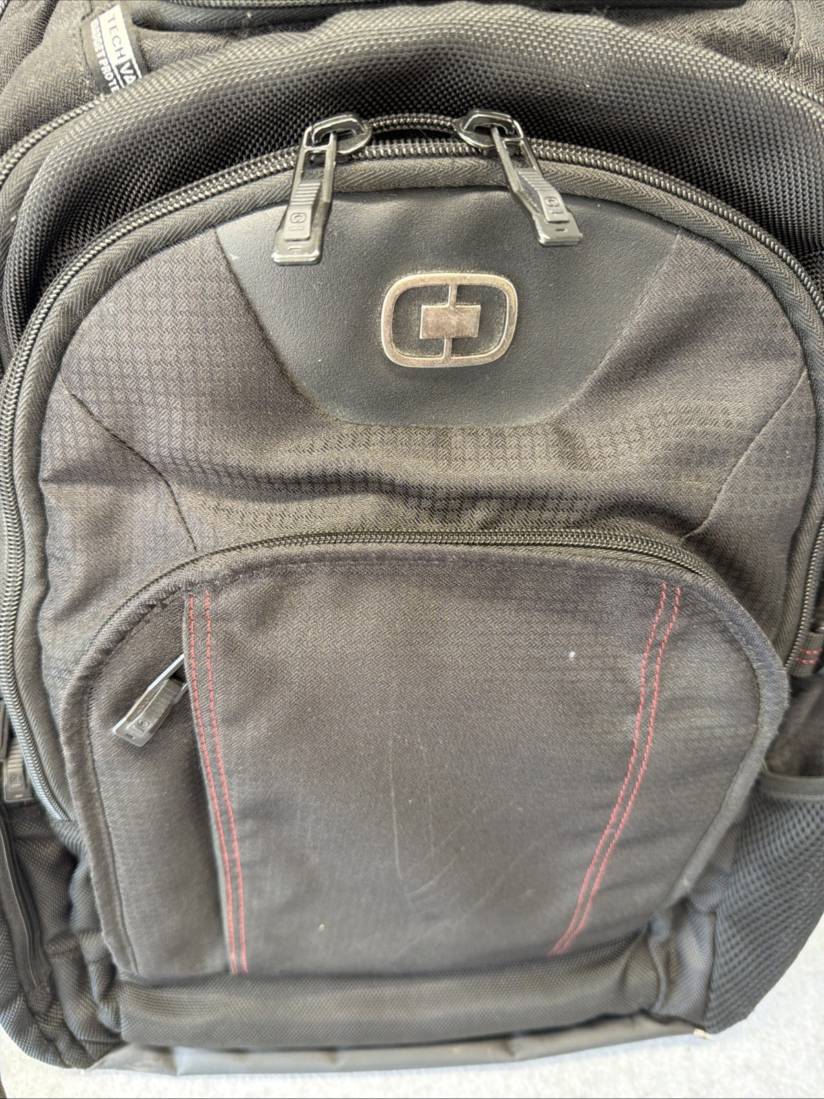 OGIO Prospect Tech Vault Airflow Backpack Black W/red Stitching Laptop Sleeve