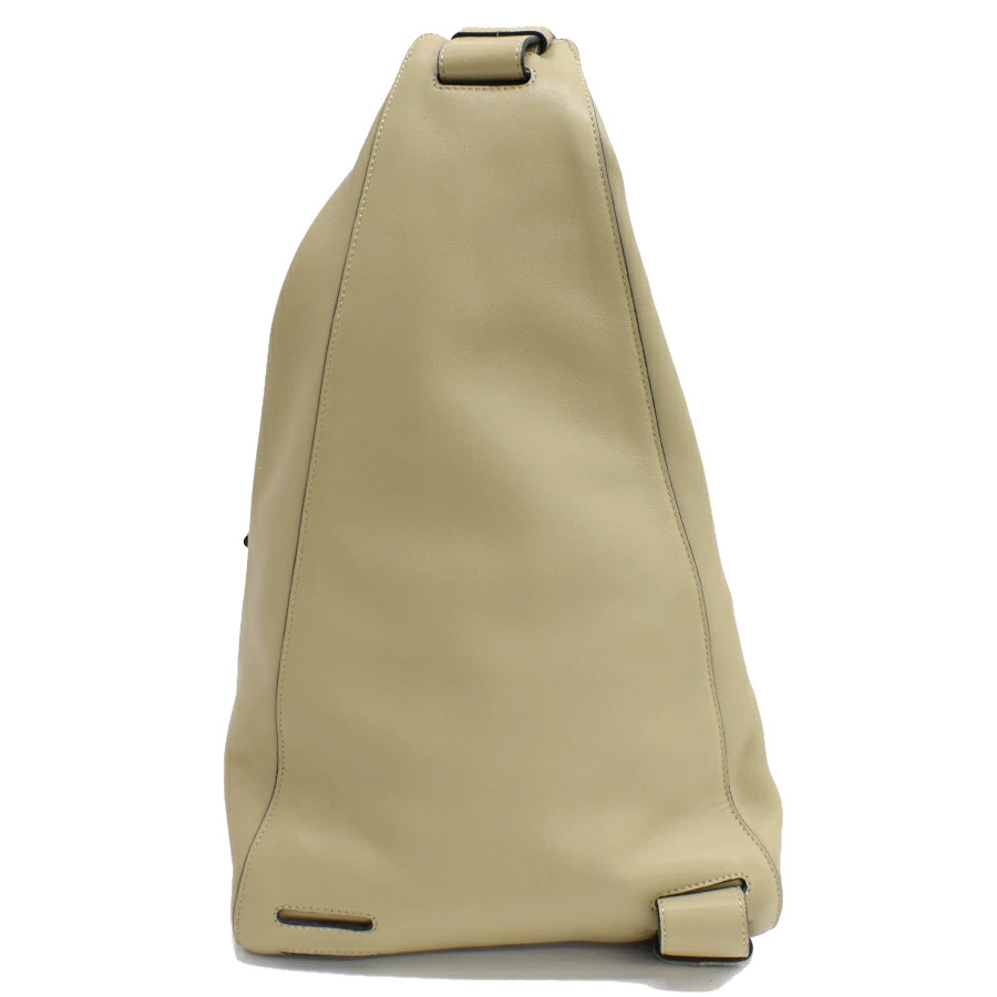LOEWE Anton Sling Bag Shoulder Crossbody Anagram Leather Beige