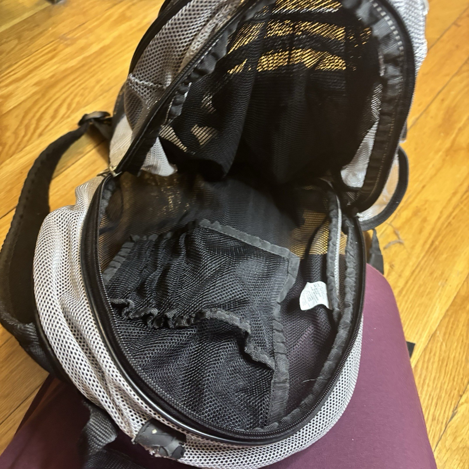 Nike Mesh Black And Gray Backpack