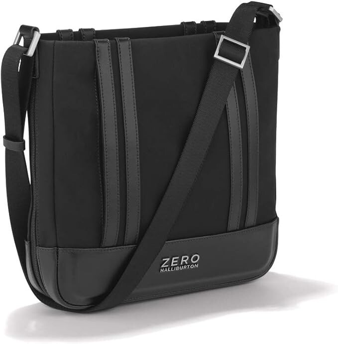 Zero Halliburton/Journal Collection/Soft Nylon Crossbody Travel Bag/Black/NWT