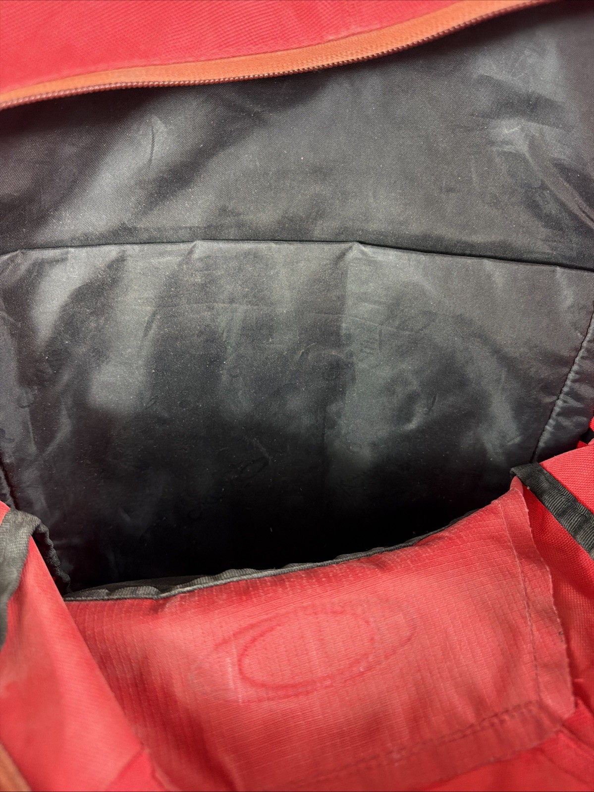 Oakley Works Backpack Ripstop Utility Pockets Software Red Thrash Stained