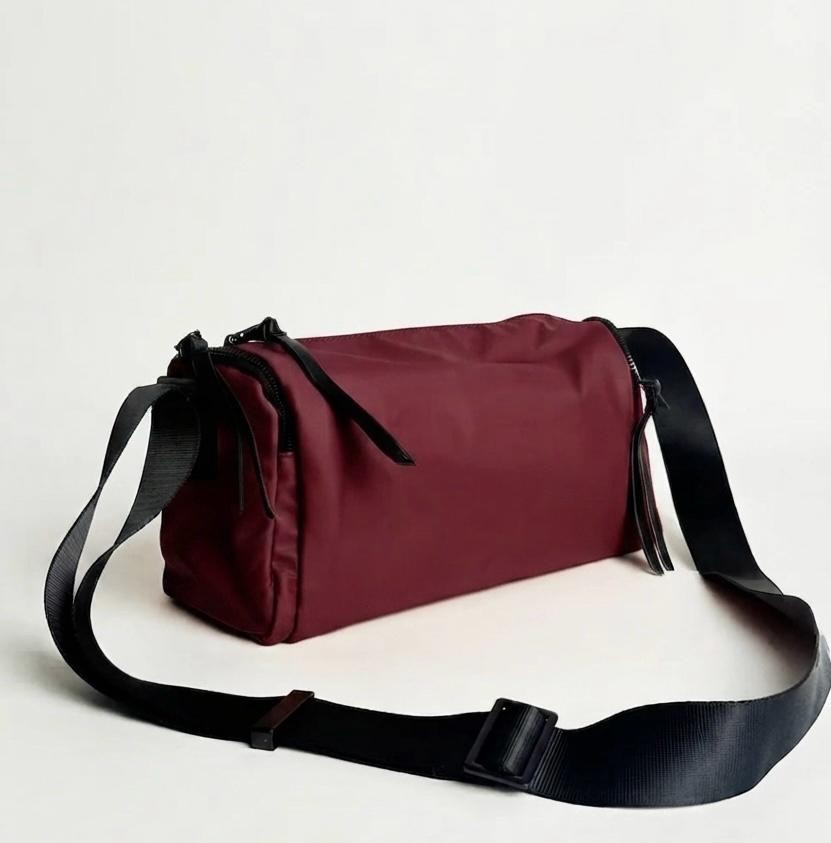 Men’s Burgundy Crossbody Shoulder Bag Waterproof Messenger Sling Travel Bag