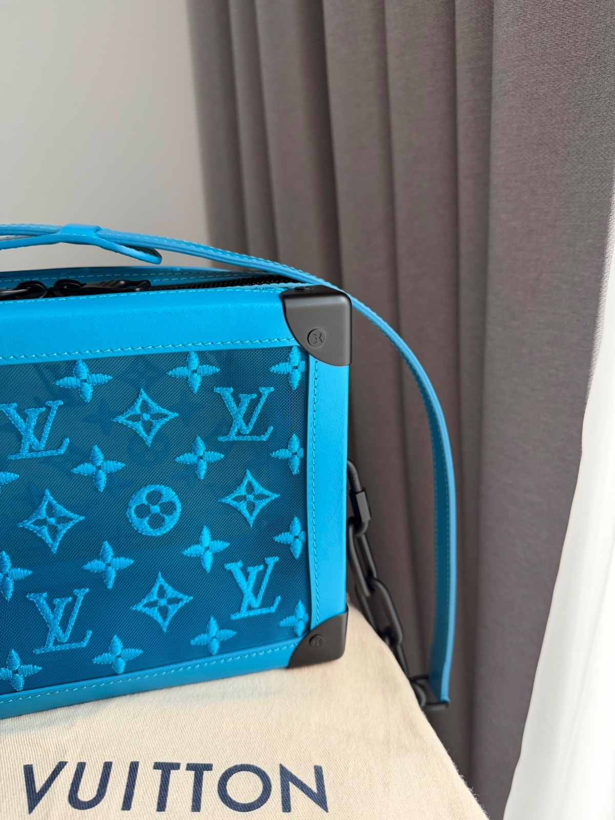 Authentic LOUIS VUITTON Soft Trunk Monogram Mesh Shoulder Bag