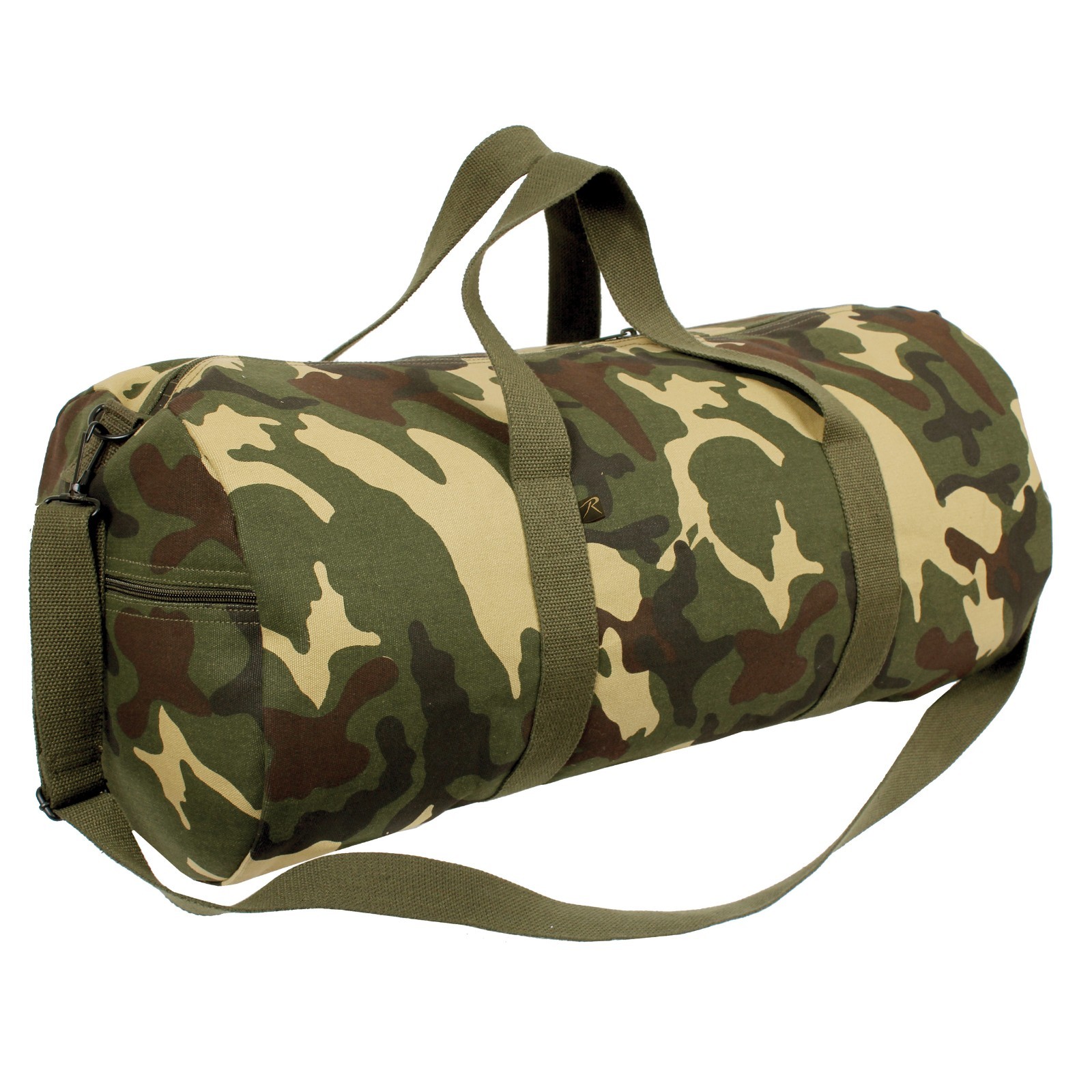 Rothco Canvas Shoulder Duffle Bag | Woodland Camo | 19 Inches | 2211