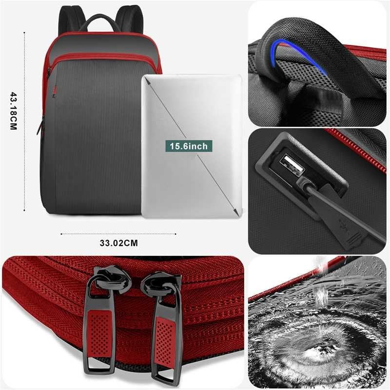 Slim Expandable 15 15.6 16 Inch Laptop Backpack Anti Theft Travel Business Du…