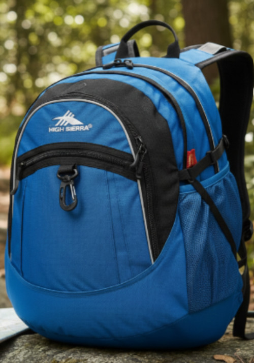 High Sierra Fat Boy Backpack Vivid Blue Black School Travel Laptop Bag New