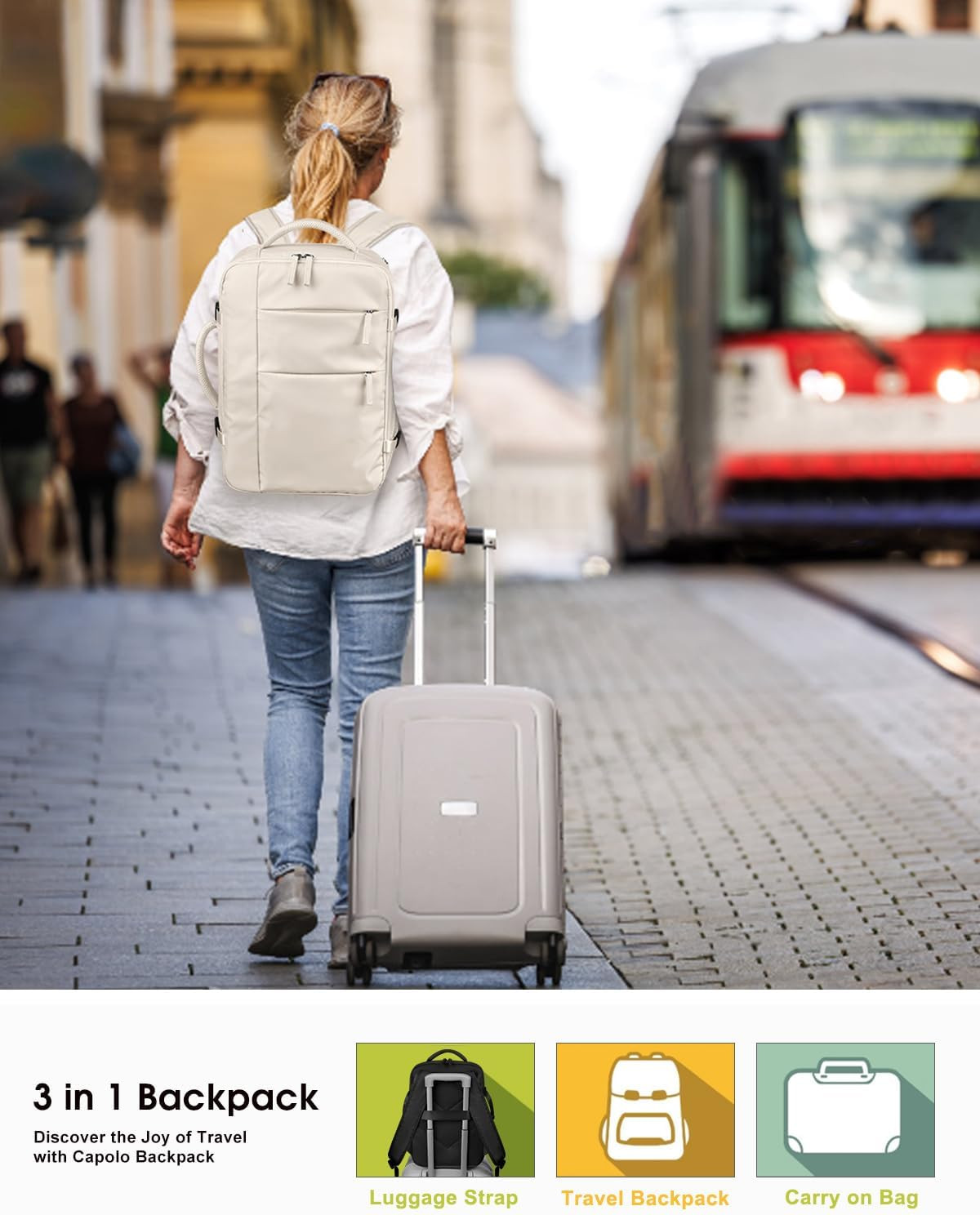 Travel Backpack for Women Men Waterproof Laptop Backpack Airlines Approved Carry
