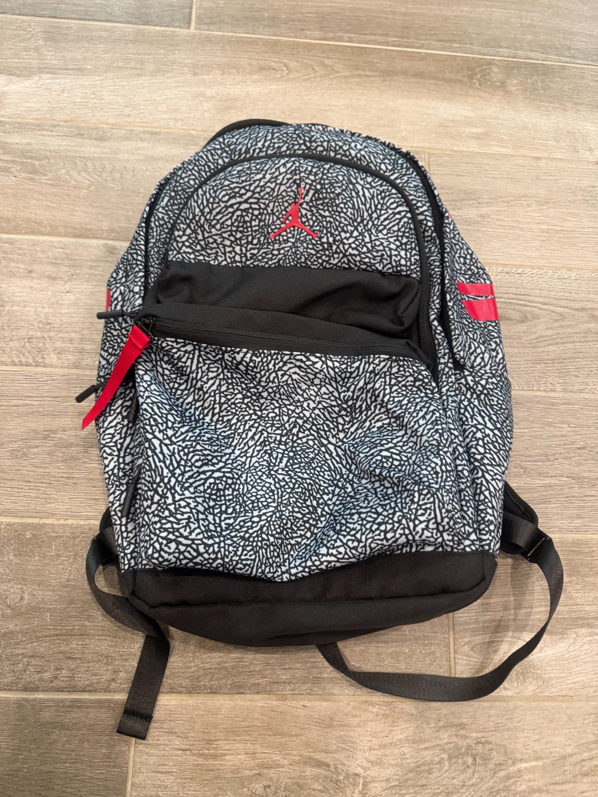 Jordan Brand Backpack Black Grey Elephant Print Red Jumpman Backpack