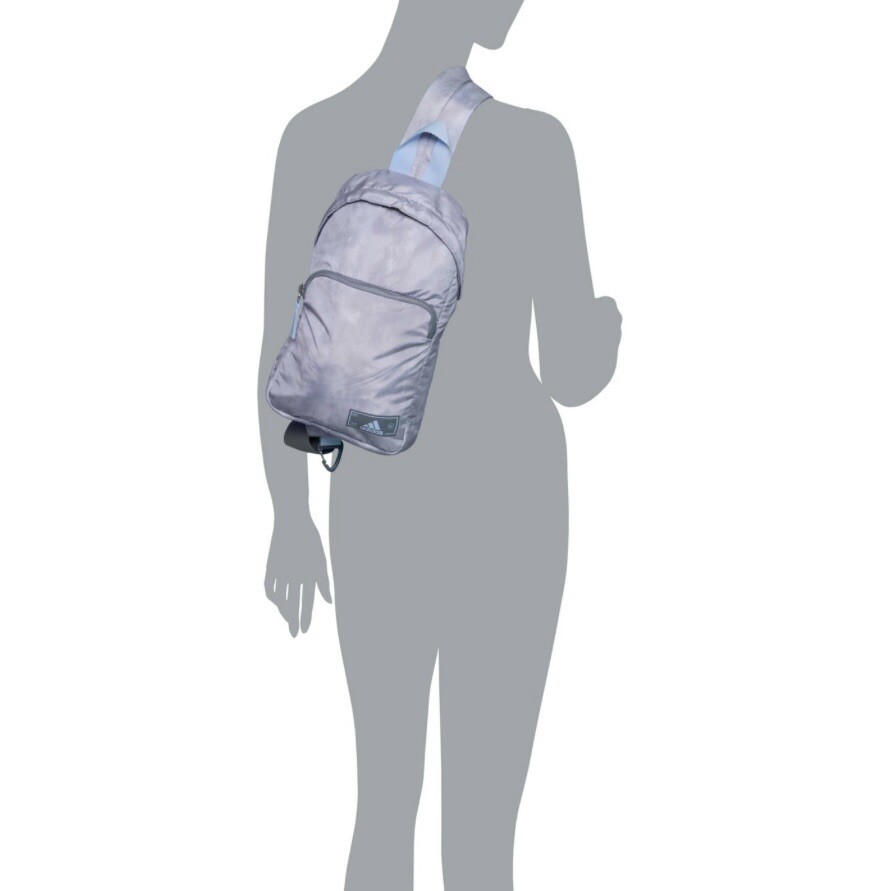 Adidas Unisex Essentials 2 Sling Crossbody Bag In Stone Wash Grey Blue Dawn $45