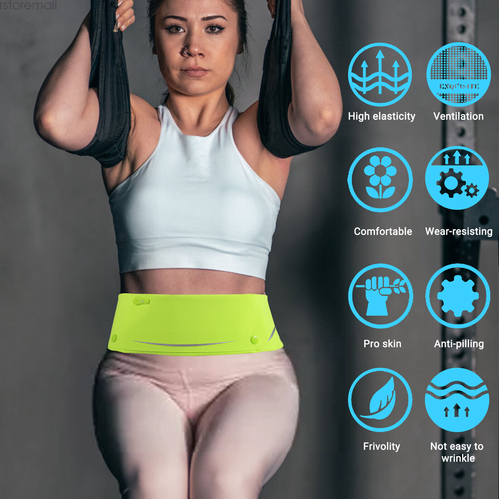 Running Belt, Adjustable Runner Waist Pack with Phone Holder for Fitness Jogging