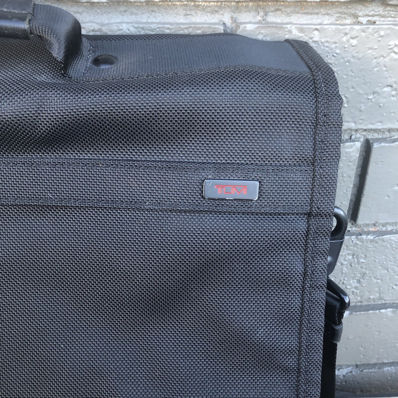 Tumi Shoulder Crossbody Polyester Bag Computer Black 26159DH Some Wear See Photo