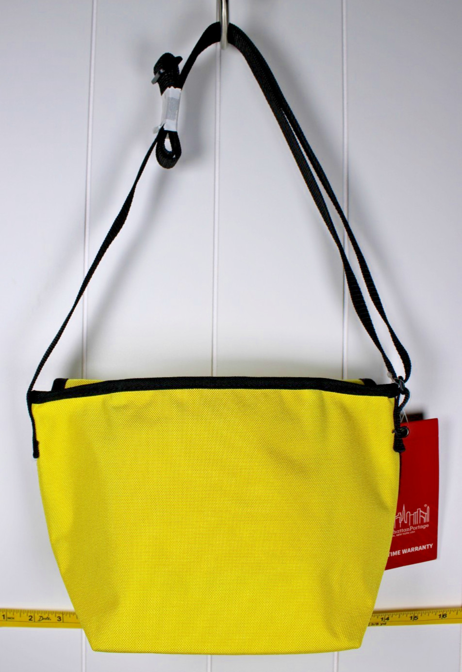 Manhattan Portage Messenger Bag Hook-and-Loop Closure Zip Pocket YELLOW