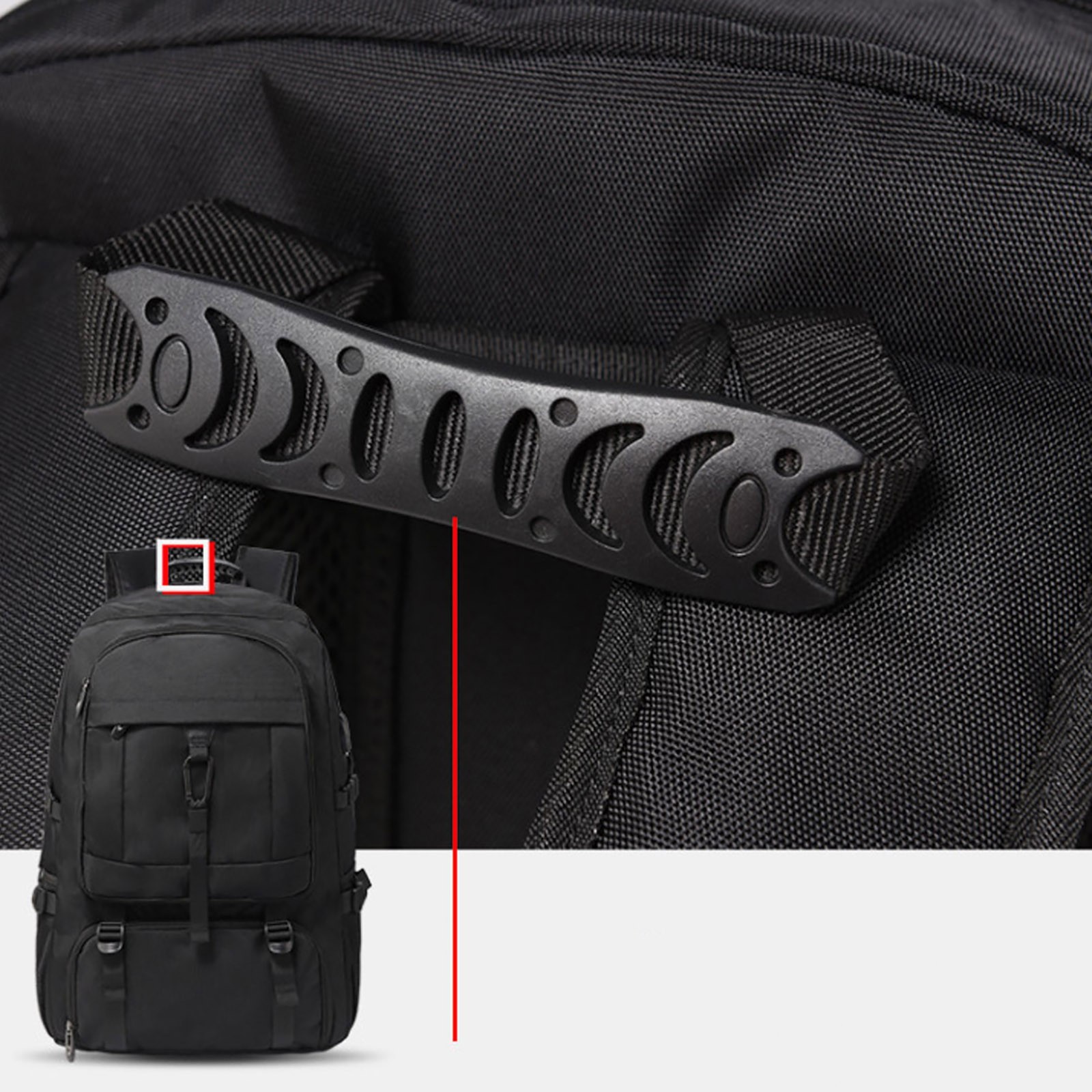 50L Travel Backpack Large Capacity Duffel Bag Separate Shoe Rainproof Durable