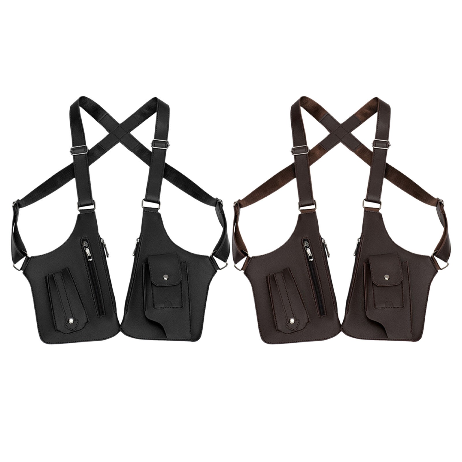 Adjustable Anti-Theft Underarm Shoulder Bag PU Leather Wallet Holster Bag