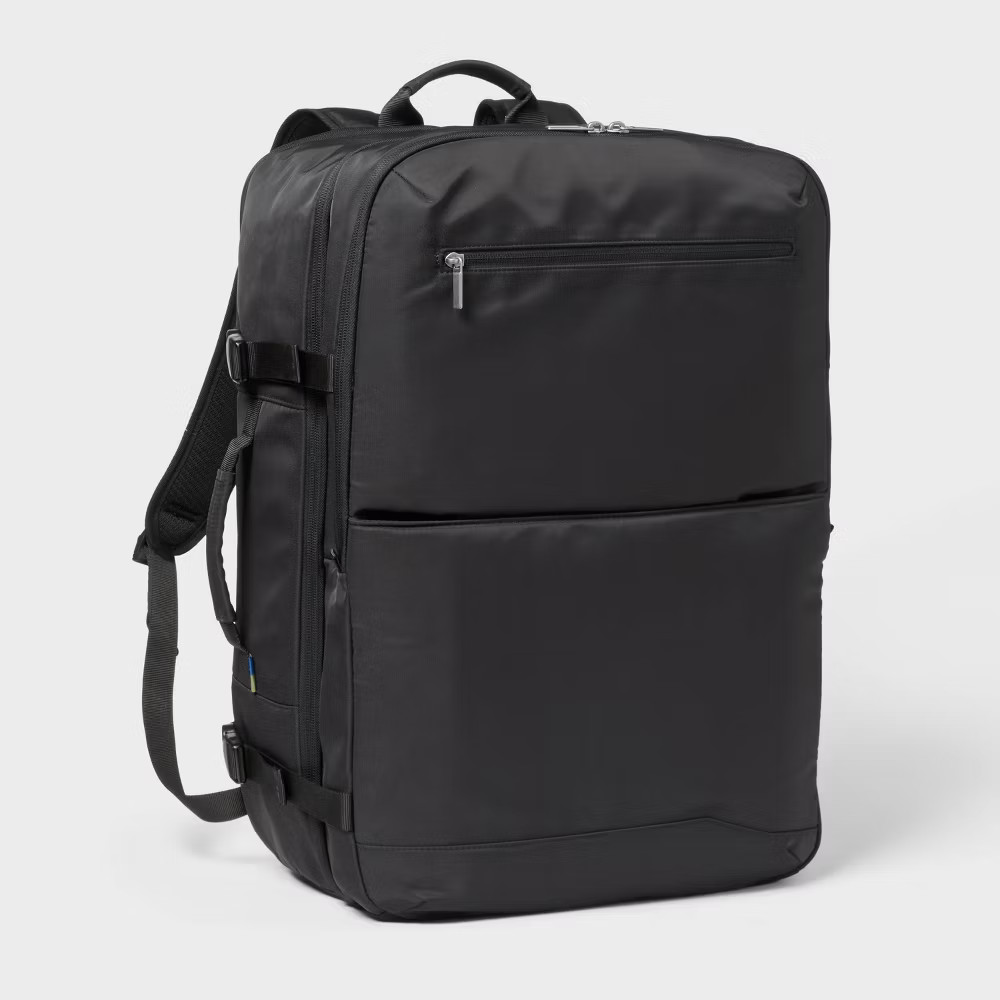 45L Travel Backpack – Open Story Black