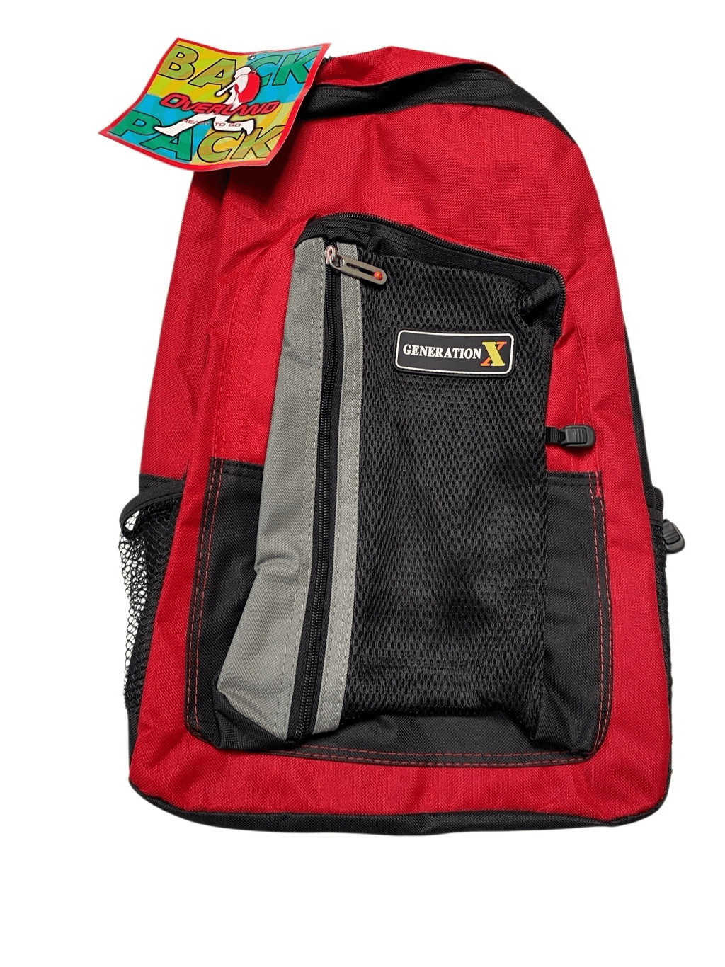 Overland Generation X Backpack Red New With Tags Travel School Hiking Laptop Bag