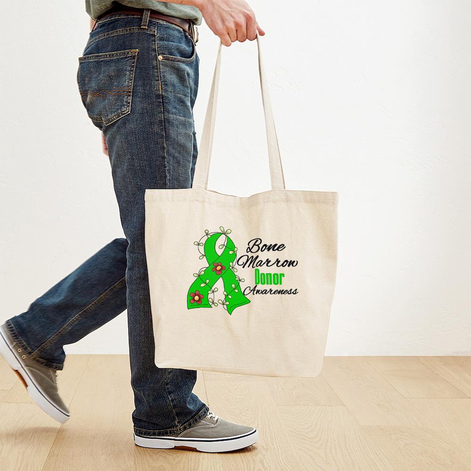 CafePress Bone Marrow Donor Awareness Tote Bag (415408423)