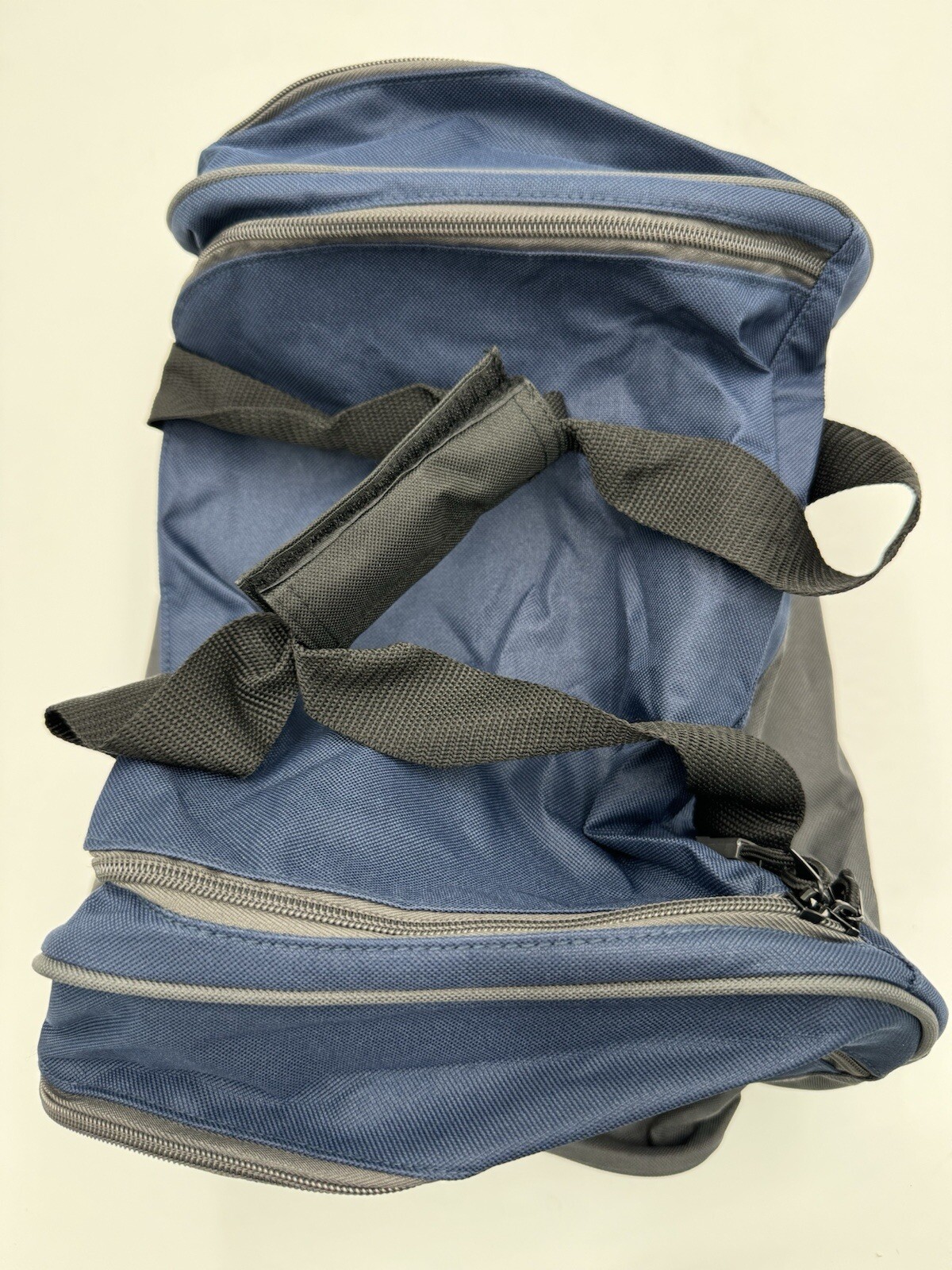Port Authority Small Colorblock Sport Duffel Bag BG990S Navy Gray Handle W Strap