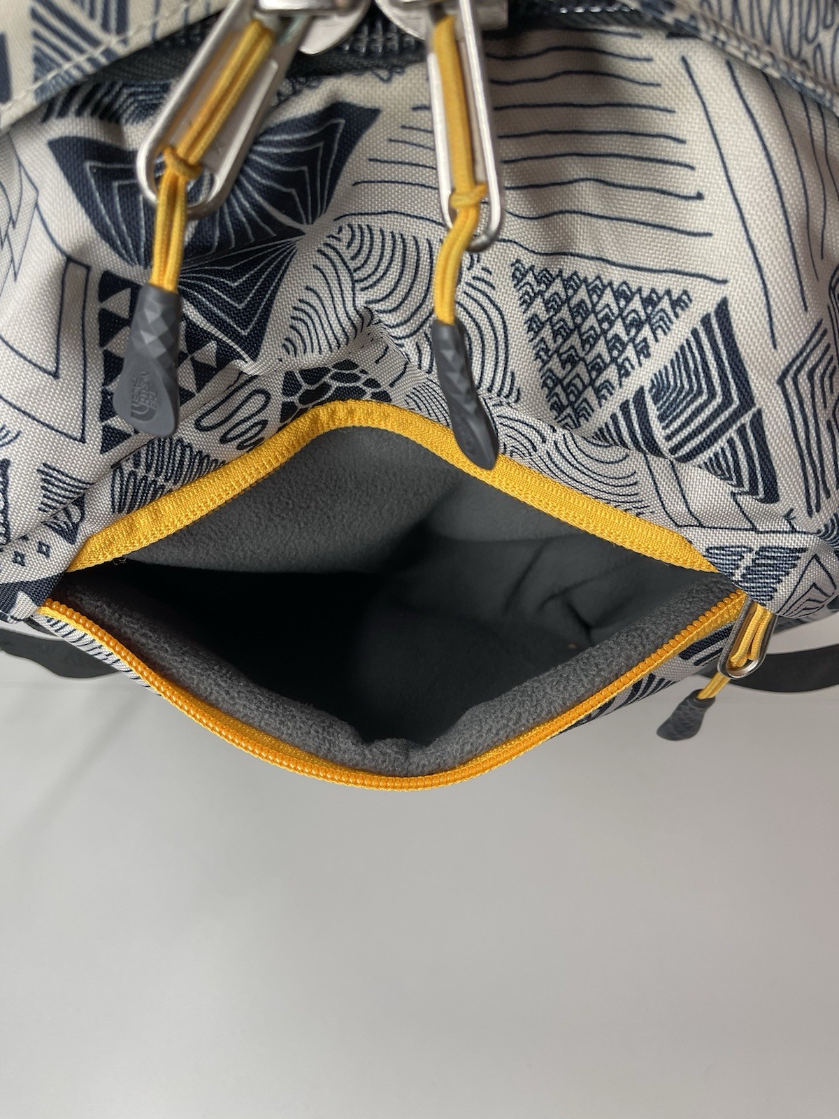 The North Face TNF Backpack Bag Trickonometry All Over Print Excellent Cond