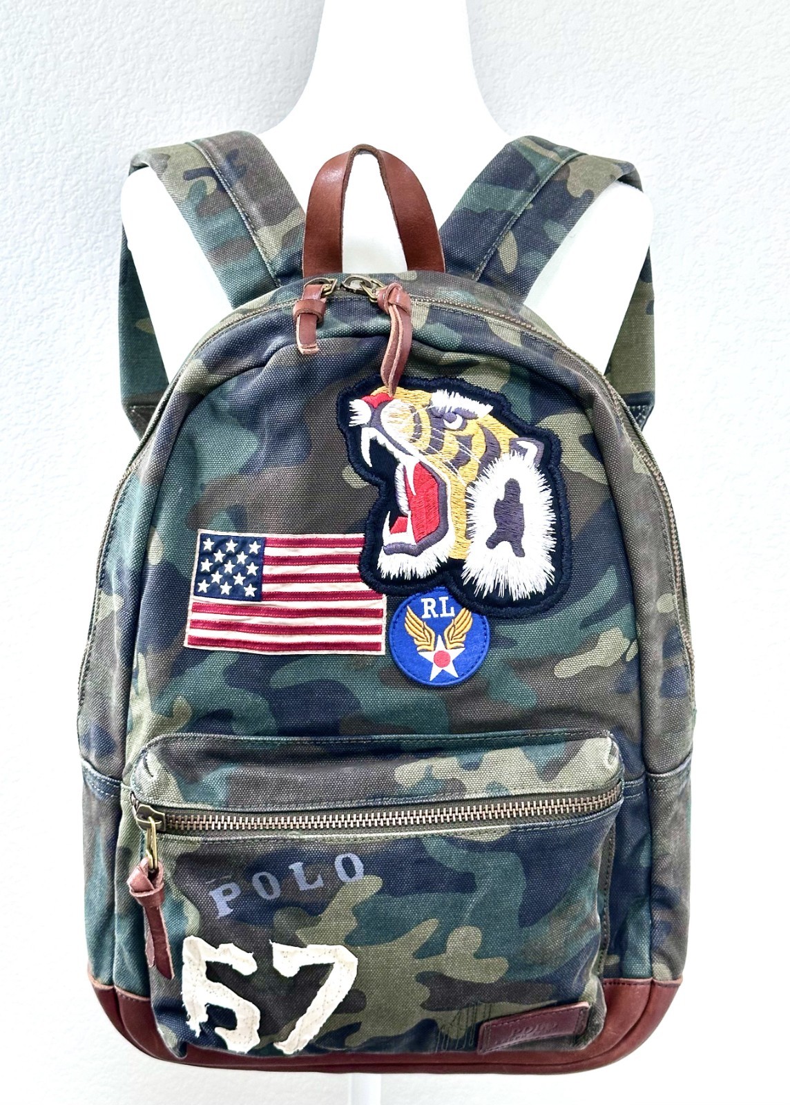 Polo Ralph Lauren Camo Tiger Patch Backpack