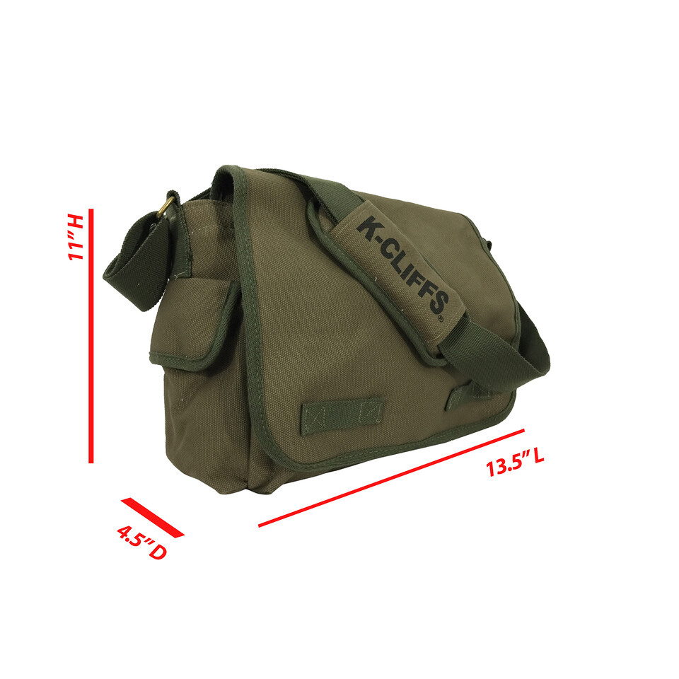 13.5″ Heavy Duty 100% Canvas Laptop Messenger Bag