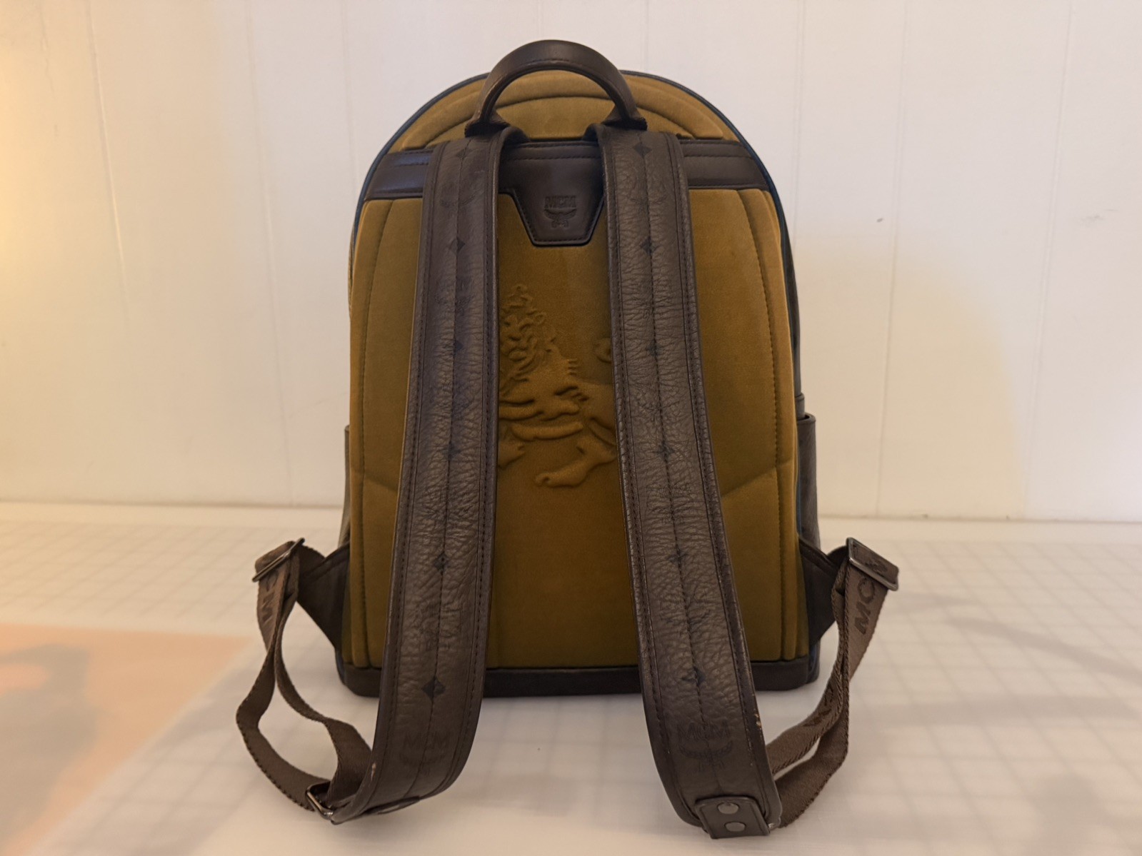 RARE MCM Backpack Embossed Chocolate Brown No Flaws Limited 100% Authentic ￼