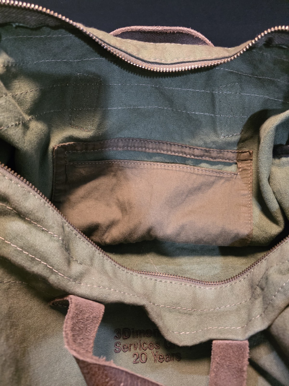 Alternative Apparel Canvas Duffle Bag Green Olive Weekender Travel Gym Leather T