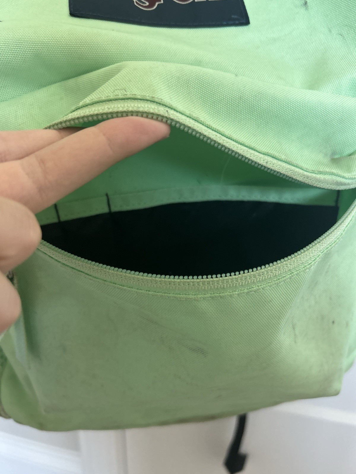 Jansport Mint Green Standard Size 2 Zip Compartments Backpack See Description